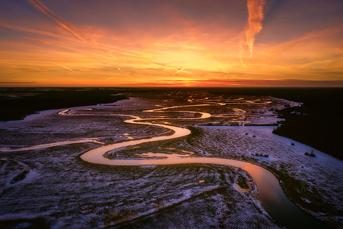 estonia mavic2pro tartucounty tartumaa water aerial dronephoto landscape outdoor reflection river sky sunset emajõgi