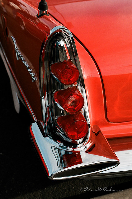 Cool Taillight on Red at Pavilions Car Show on Film