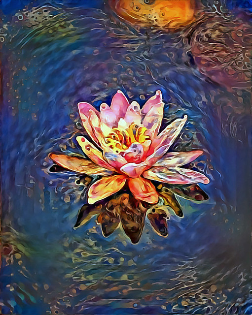 Lotus flower photoart