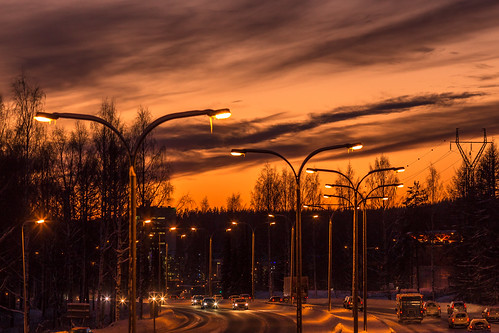finland kuopio kuopiotahko lakeland auringonlasku evening highway ilta maantie moottoritie road sunset tie
