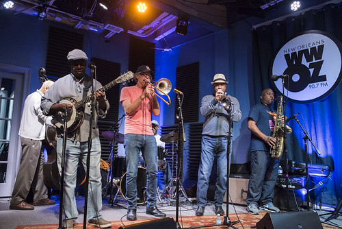 The Syncopated Percolators  perform in studio for the WWOZ 2018 Spring Pledge Drive on March 21, 2018. Photo by Ryan Hodgson-Rigsbee RHRphoto.com