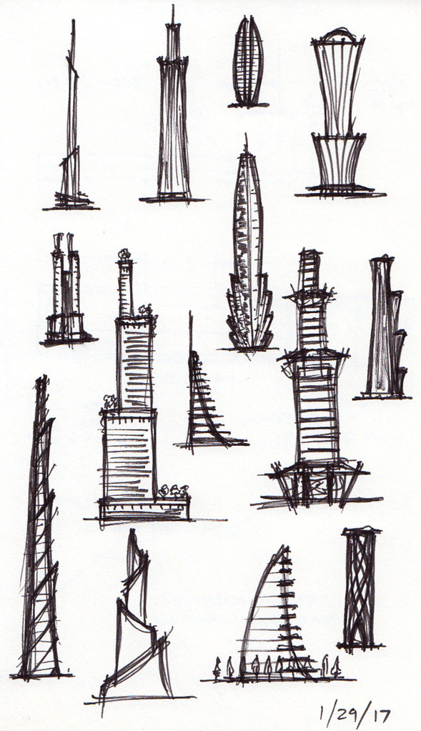 How to Draw a Skyscraper  StepbyStep Skyscraper Drawing