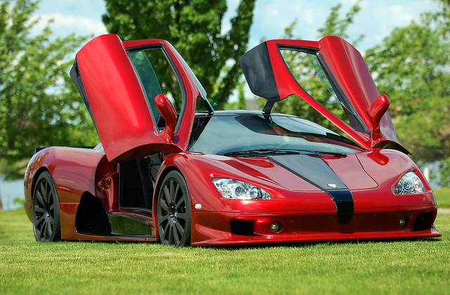 2009-SSC-Ultimate-Aero-Red-Front-Angle-Open-Doors