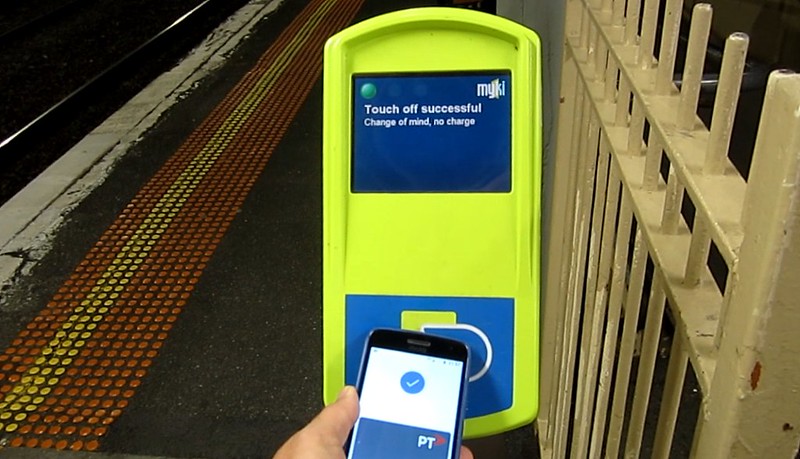 Mobile Myki: touching at a reader