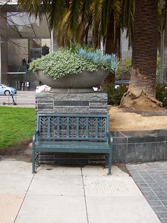 bench in Union Square Park San Francisco