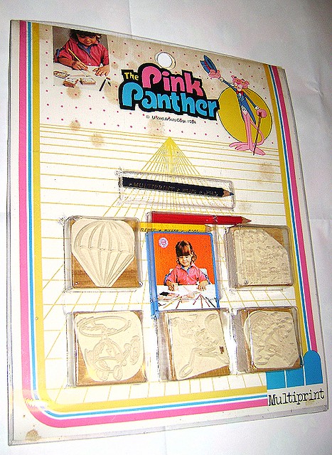 PANTERA ROSA - PINK PANTHER 80s Multiprint italy ink stamp set