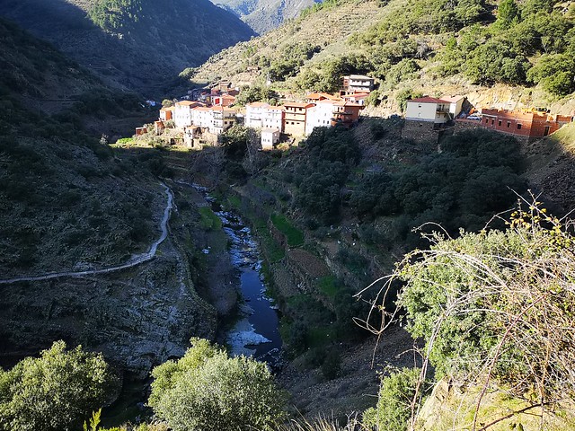 Vista El Gasco alqueria del municipio Nuñomoral Las Hurdes Cáceres