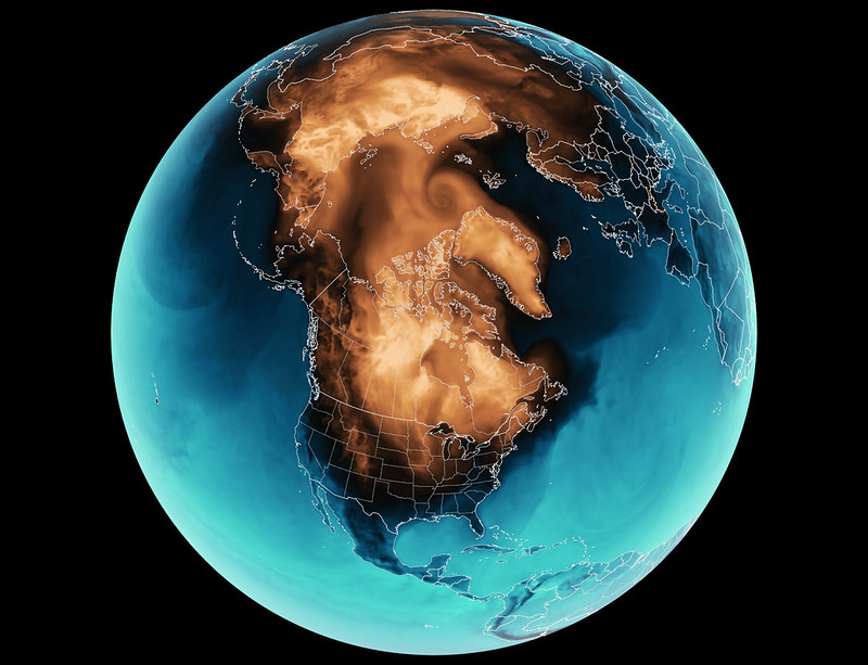 Polar Vortex Over North America and North Asia, variant