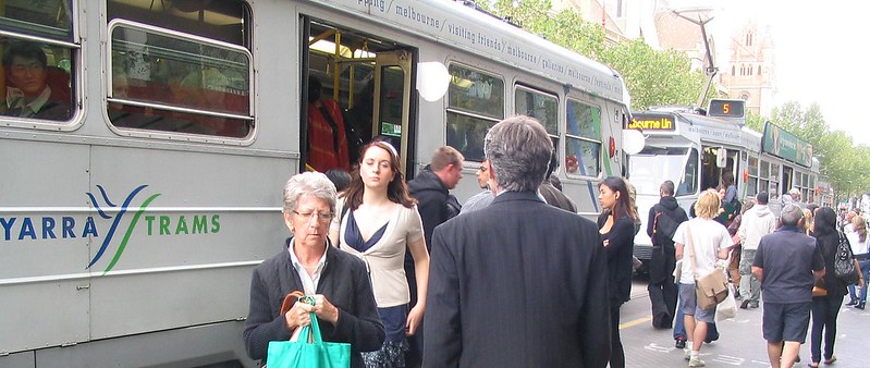 Swanston Street tram stop, 2009