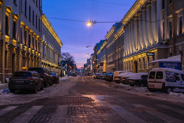 Sunrise in St. Petersburg.