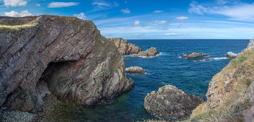 portknockie summer scotland moray walking seascape cave holiday landscape buckie panorama