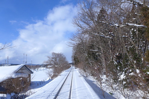 秋田内陸縦貫鉄道 秋田内陸線 akitanairikujūkanrailway akitanairikuline 車窓 window 雪 snow rail tree
