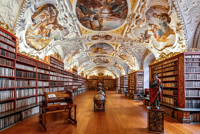 The Theological Hall in Strahov monastery in Prague