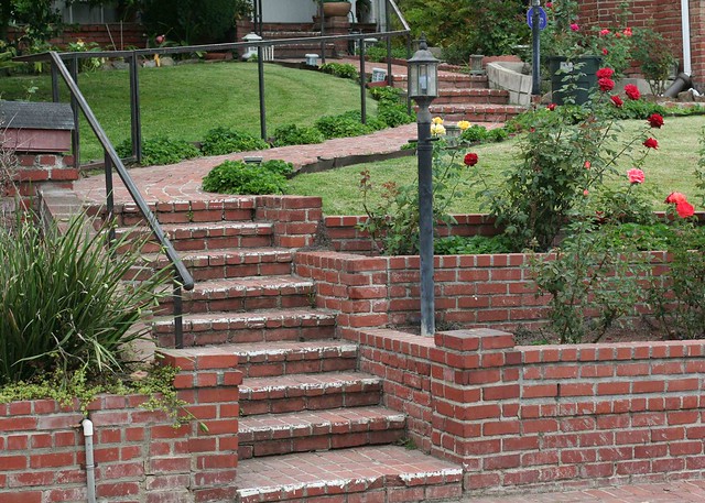 Winding Brick Stairway
