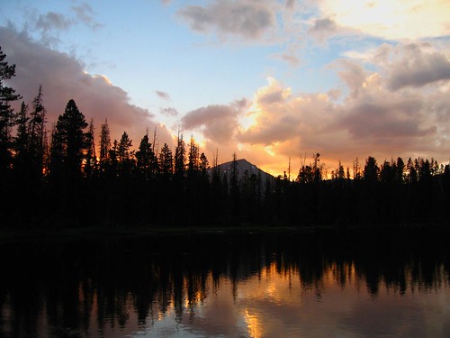 camping trees sunset mountain lake nature clouds utah fishing uintas
