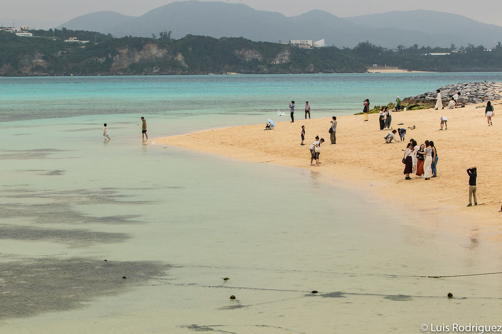 Playas preciosas en Okinawa, como &eacute;sta de la isla Korijima