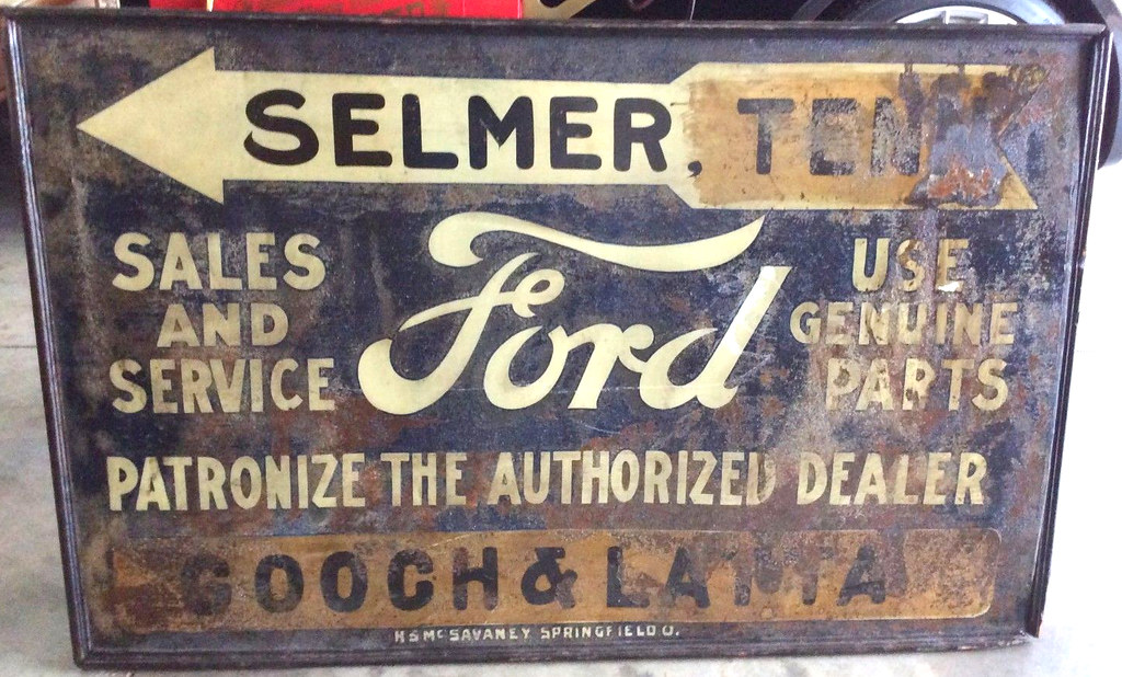 circa 1922 sign for Ford dealer Gooch & Latta of Selmer, T… | Flickr