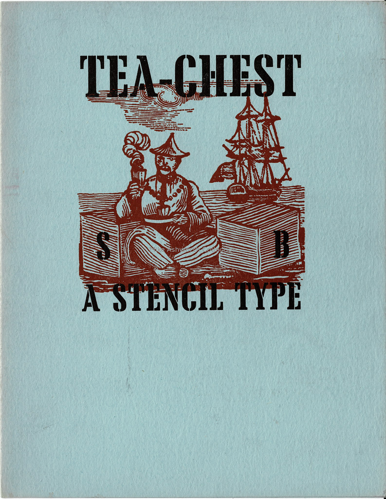 Tea-Chest, a stencil type : specimen brochure issued by Stephenson Blake, Sheffield, c1950 - cover