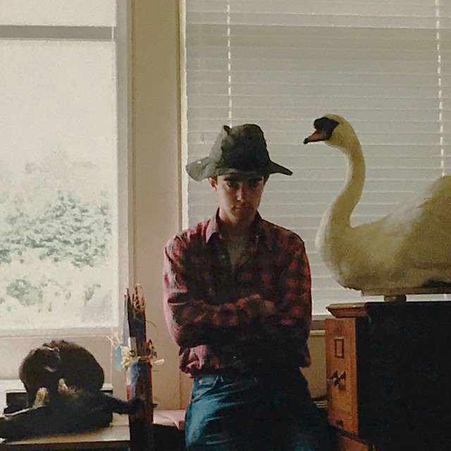 Long Ago (Self-Portrait with Stoat & Swan)