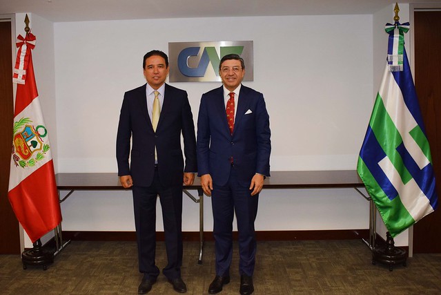 Secretario General de la Comunidad Andina, Jorge Hernando Pedraza se reunió con Víctor Rico, Secretario General del Banco de Desarrollo de América Latina