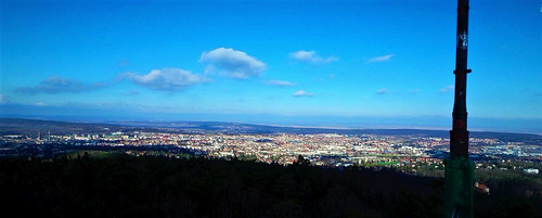 mountain panorama landscape sunny sky blue weather hungary
