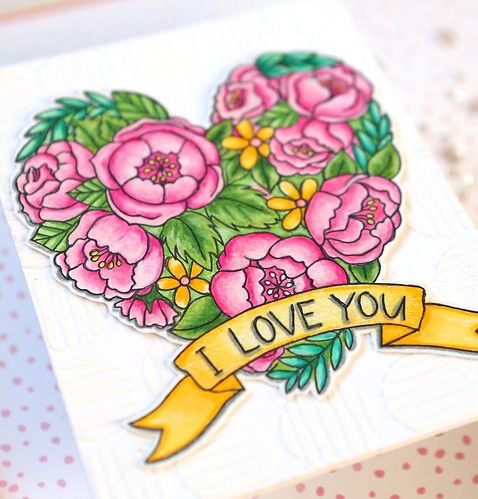Valentine's Day Watercolor Card 1 close up | by suzy.plantamura