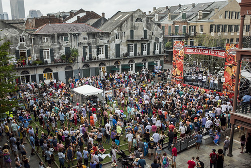Hot 8 Brass Band play French Quarter Fest day 3 on April 13, 2019. Photo by Ryan Hodgson-Rigsbee RHRphoto.com