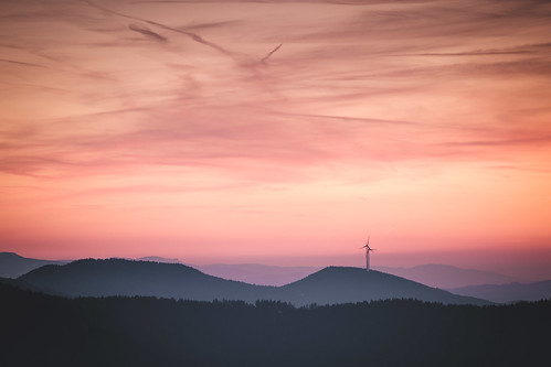 herkunft dedeutschland silhouette badenwuerttemberg europa mountains schwarzwald blackforest windmill sunset clouds oppenau badenwürttemberg germany de