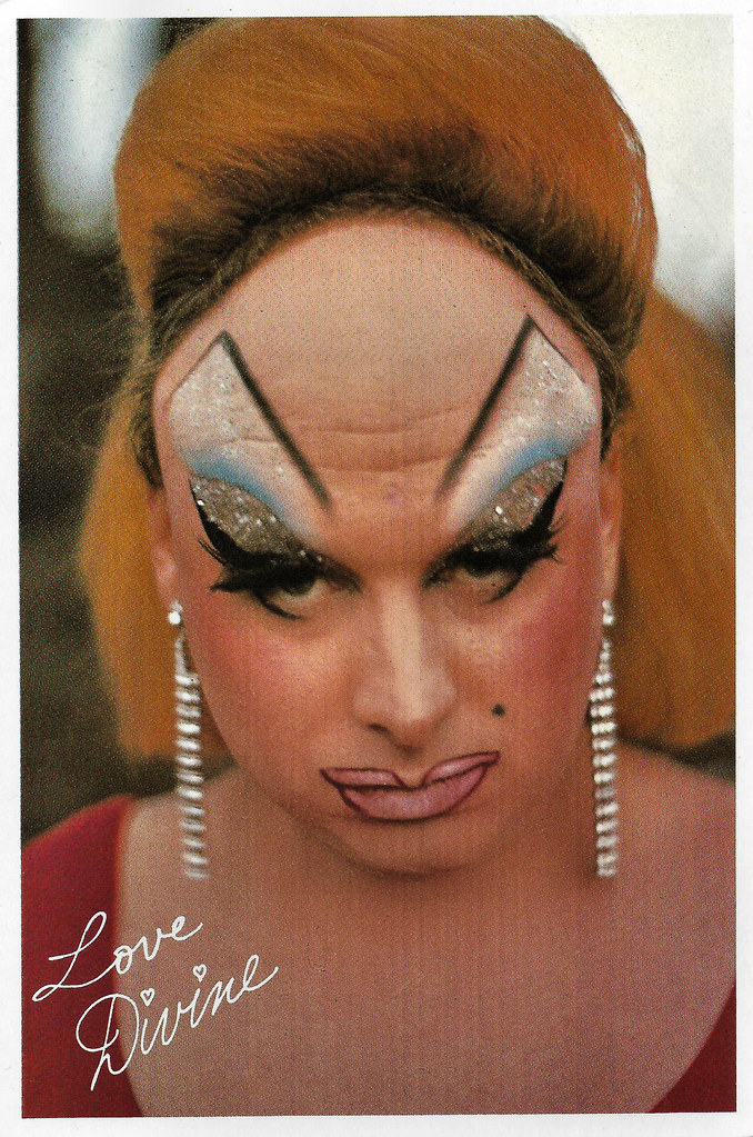 Divine in John Waters Pink Flamingos Photo Postcard 