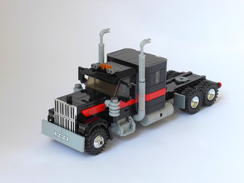 1/40 Peterbilt 359/379 „The Black Cat“ Big Rig Semi-Trailer Truck