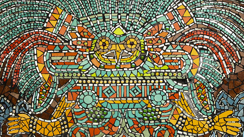 flickrfriday colorful multicolor multicoloured verdejade vitromural zacatlán streetart mitología mythology tláloc mosaic trishmetznerlynch mosaicmural filltheframe