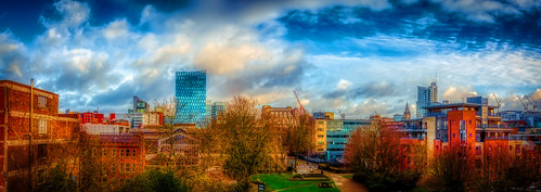 manchester skyline cityscape architecture england urban city modern landmark tower building travel view europe panorama background downtown uk skyscraper landscape sky britain design bridge panoramic silhouette vector reflection business high places water metropolis great black white town illustration metropolitan outline tourism canal aerial kingdom front european river blue quayside graphic