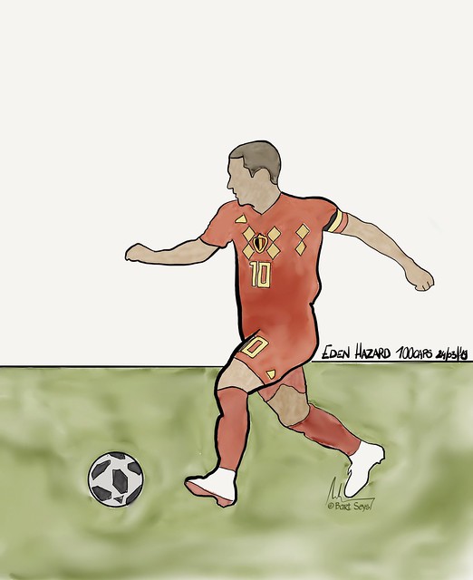 Eden Hazard 100 caps Rode Duivels Belgium