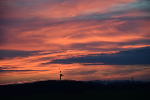 scawby north lincolnshire meteorological weather wind turbine sunrise red sky morning sailors warning