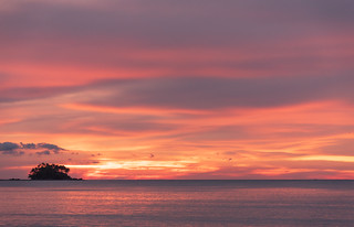 Island at sunset
