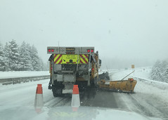 Tow plow at work