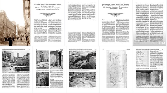 ROMA ARCHEOLOGIA e RESTAURO ARCHITETTURA: Foro di Augusto - AA.VV., LA CASA DEI CAVALIERI DI RODI. STRATIGRAFIA STORICA DI UN MONUMENTO, Bull. Comm. Vol. 116, (2015). L. Ungaro, pp. 107-08 & 281-310; Tavv. 347-393.