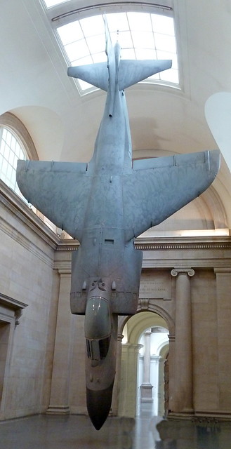 Keeping Jag', XZ118 company at the Tate Britain is this Sea Harrier. It's my first pic chosen for 'explore'. Many thanks to whoever picked it!