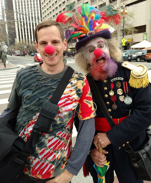Emperor Norton and cute hunk ! St Stupid's Day Parade 2019 ! April Fool's Day ! ( safe photo )