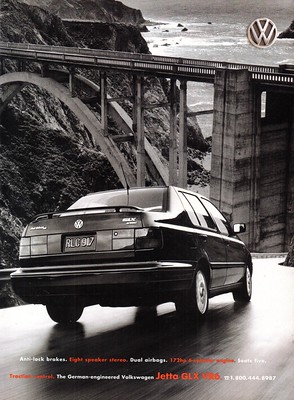 1994 Volkswqagen Jetta GLX VR6 Sedan Page 2 USA Original Magazine Advertisement