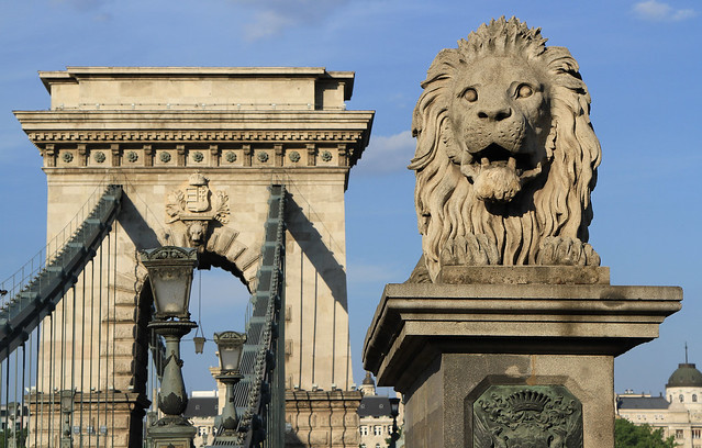 Lion on Széchenyi Chain Bridge, Budapest