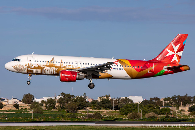 Air Malta Airbus A320-214 '9H-AEO' LMML - 28.01.2019