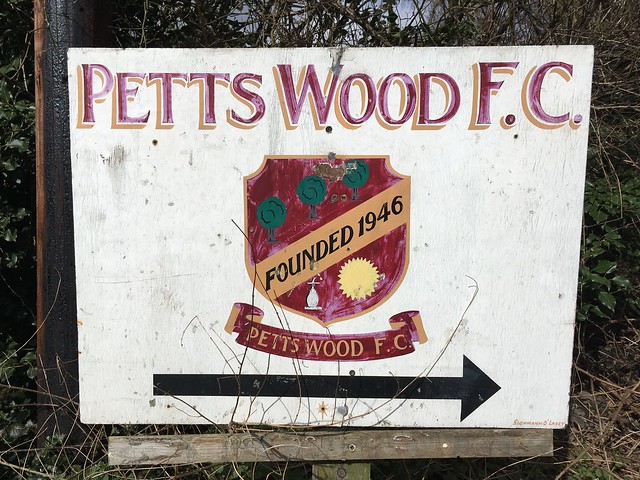 Petts Wood FC sign, Hayes