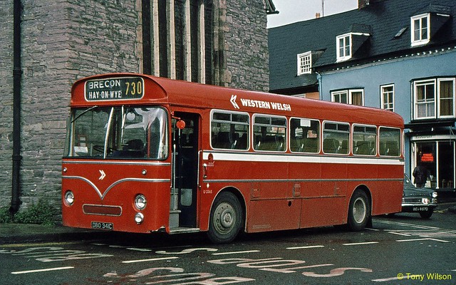 DBO 341C National Bus Company NBC Western Welsh U3365 (ex Red & White) Leyland Tiger Cub with Park Royal body in Brecon Sept84 (Copy)