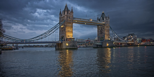London. Tower Bridge. Evening.