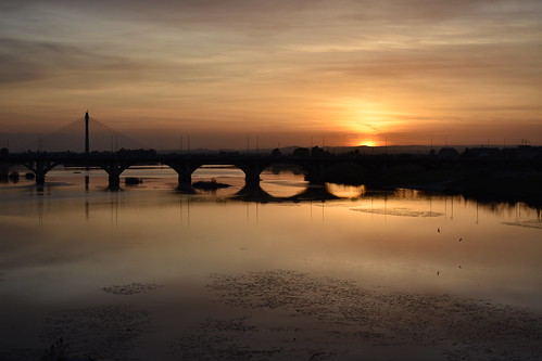 spain bridge ponte sunset reflection water acqua riflessione