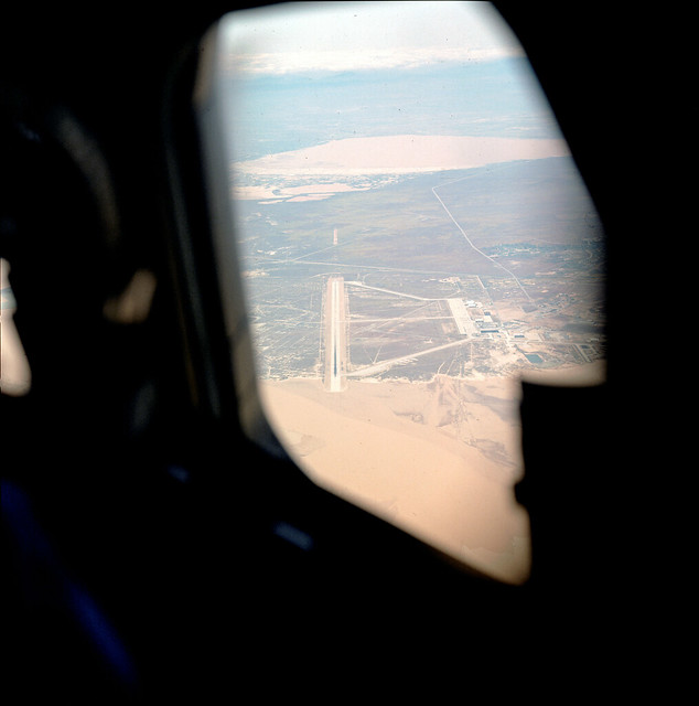 STS-6 on Approach to Edwards Air Force Base