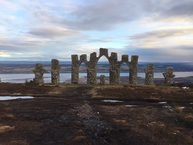 Fyrish Momument, near Alness, Highlands. With Cromarty Firth in background
