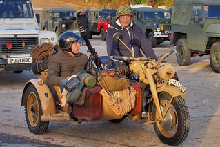Zündapp KS750 - Wehrmacht WWII sidecar motorcycle - Brooklands, Weybridge, England..
