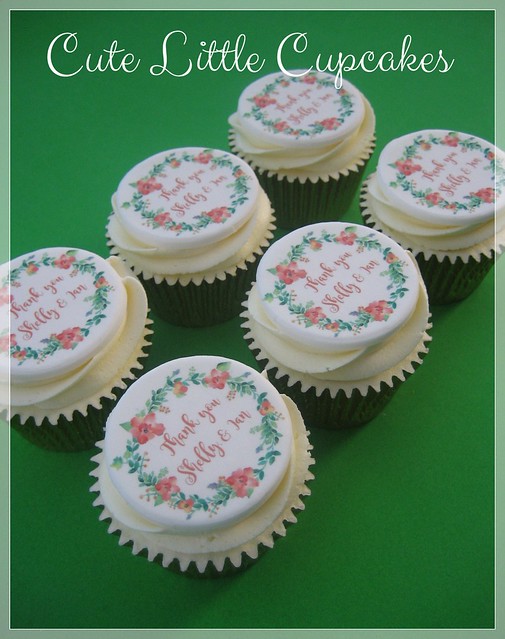 Personalised 'Thank you' cupcakes